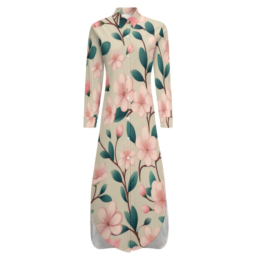 Long Sleeve Shirt Dress Inkedjoy
