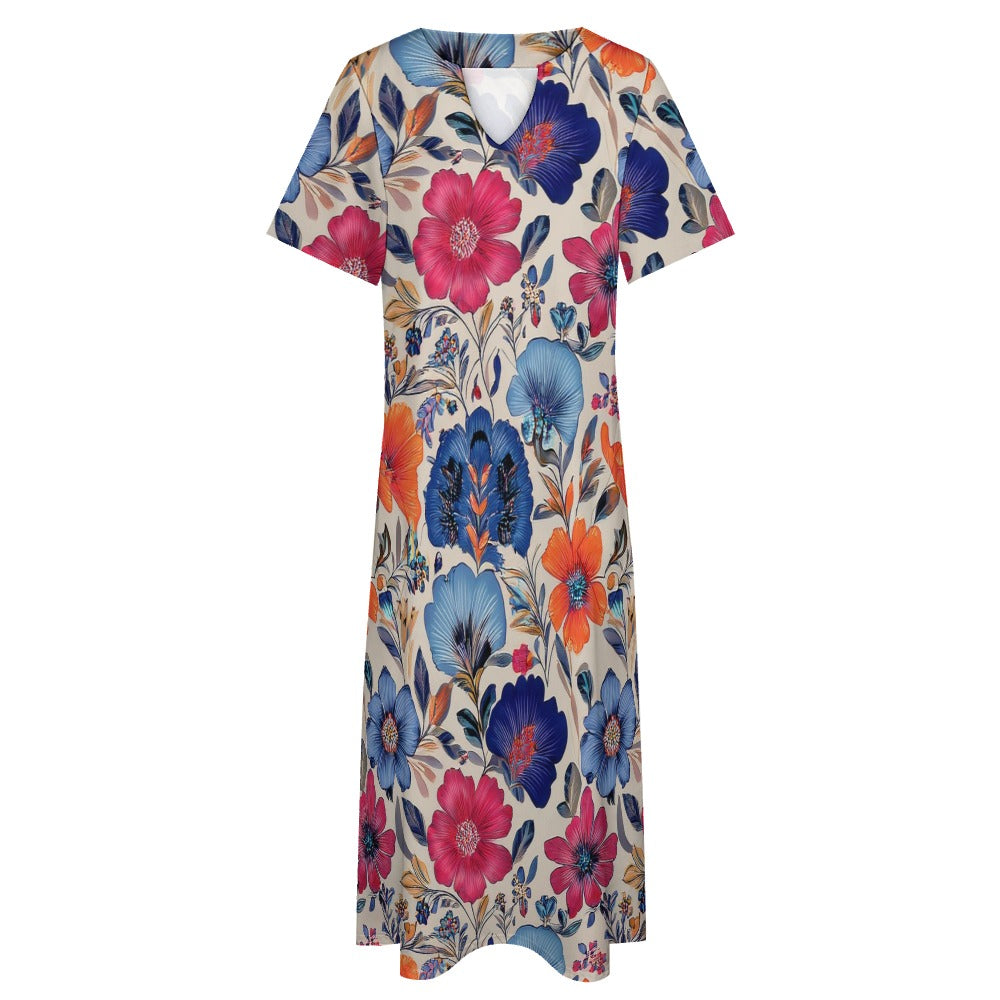 7-point sleeve dress Inkedjoy