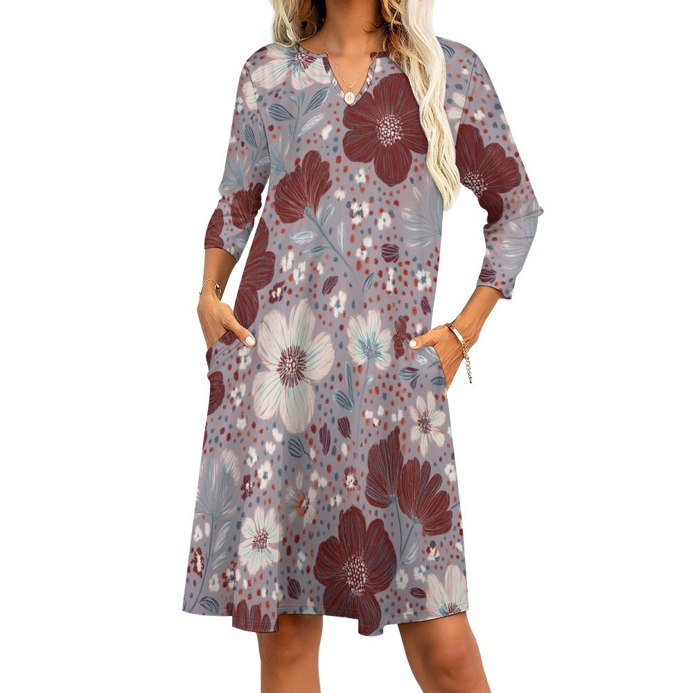 7-point sleeve dress