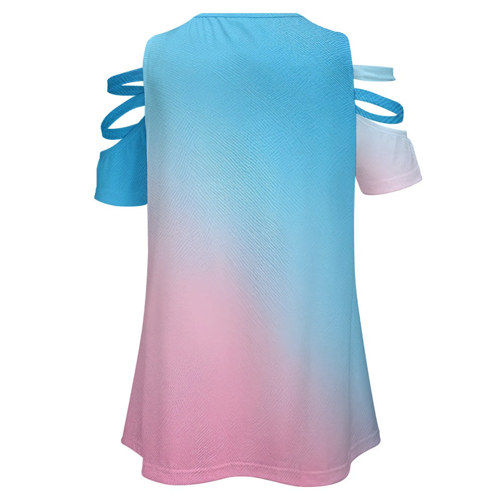 Zip Off Shoulder Top Inkedjoy