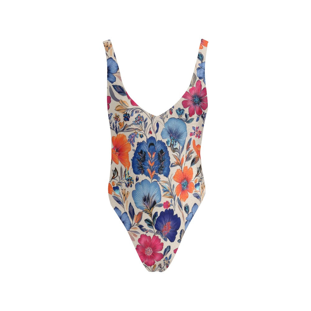 Strapped Backless Swimsuit Inkedjoy