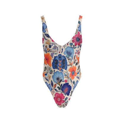 Strapped Backless Swimsuit Inkedjoy