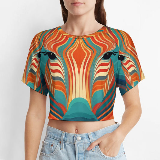 Short sleeved Zebra printed top Inkedjoy