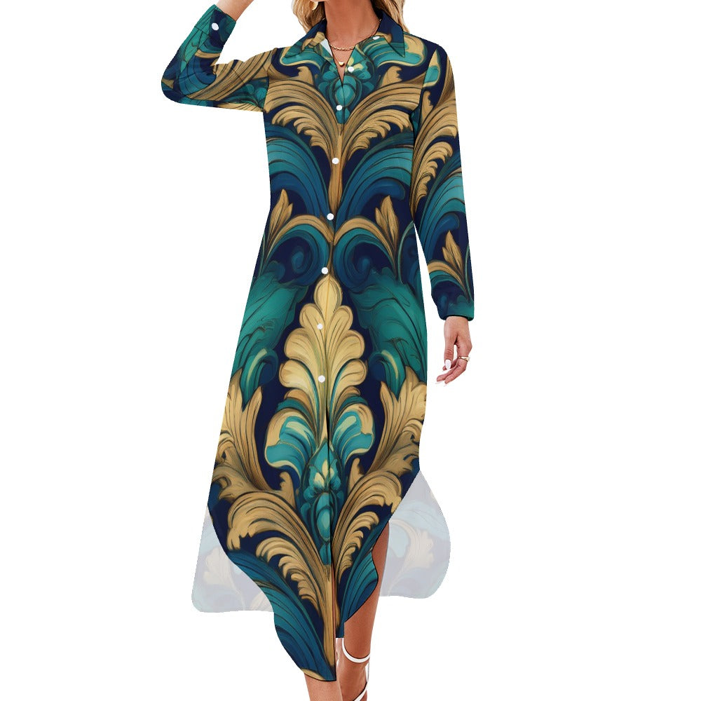 Long Sleeve Shirt Dress Inkedjoy