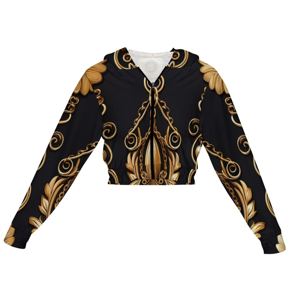 Chiffon Cropped Jacket Inkedjoy