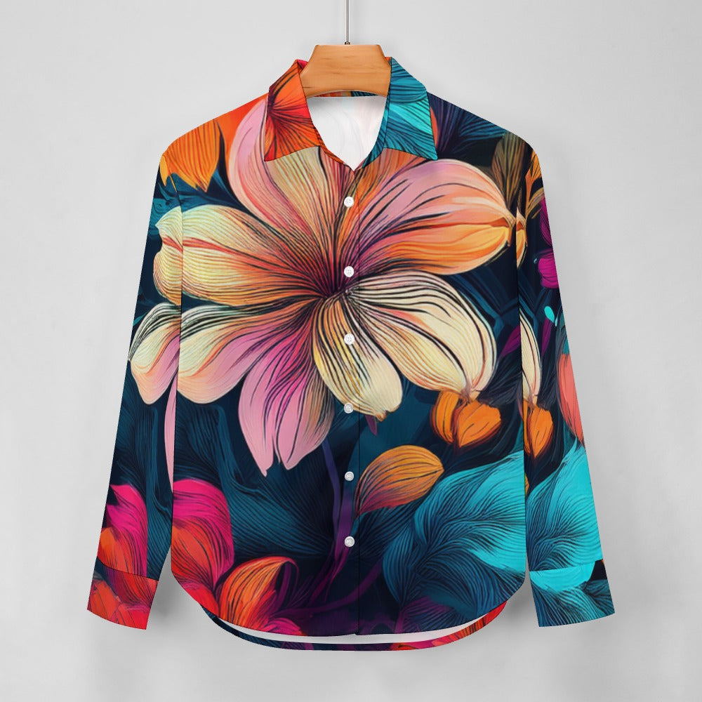 Floral Long Sleeved Shirt Inkedjoy