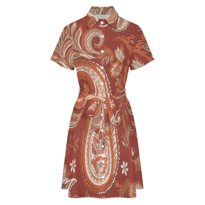 Short-sleeved collared dress