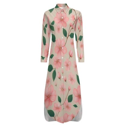 Long Sleeve Shirt Dress Inkedjoy