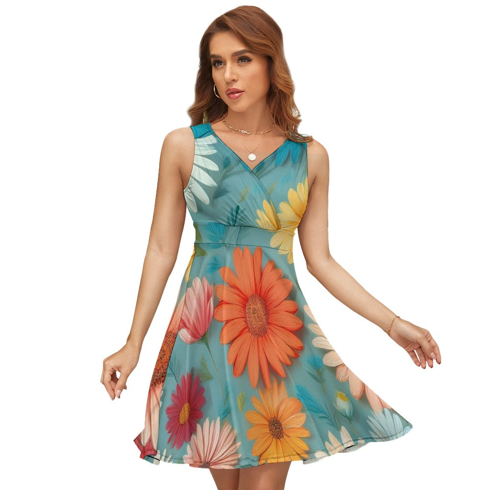 Sleeveless Printed Dress Inkedjoy