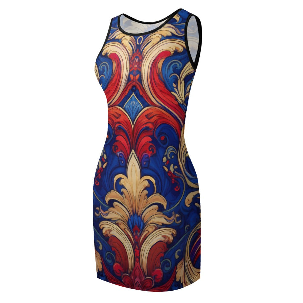 Slim Fit Sleeveless Dress Inkedjoy