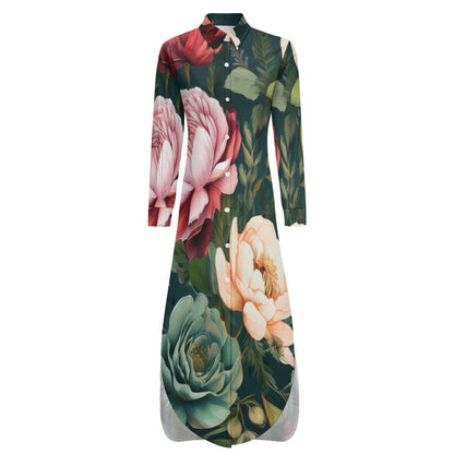Long Sleeve Shirt Dress Inkedjoy