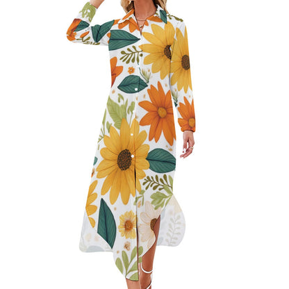 Long Sleeve Shirt Dress Inkedjoy