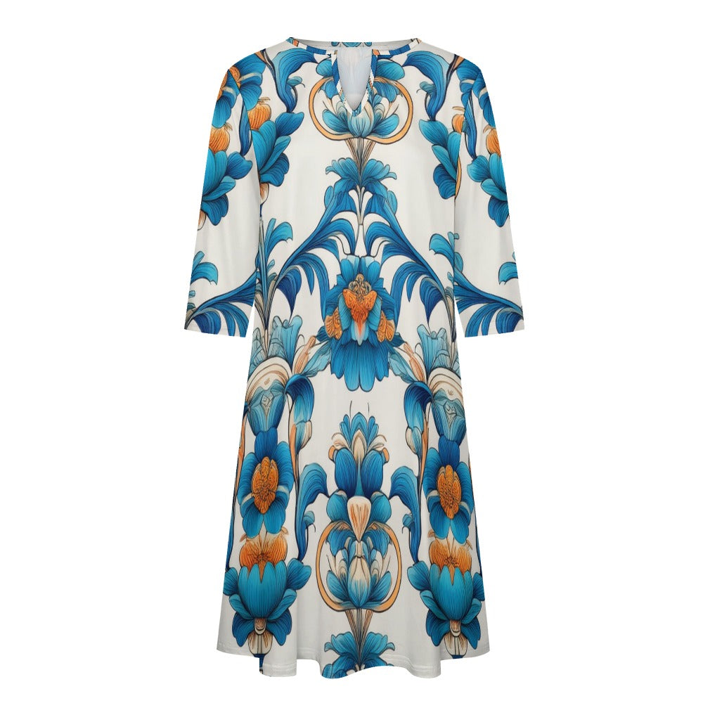 7-point sleeve dress