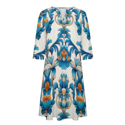7-point sleeve dress