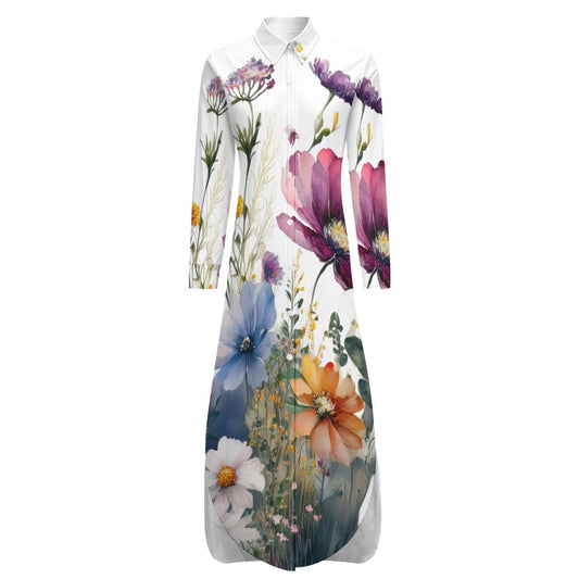 Long Sleeve Shirt Dress Inkedjoy