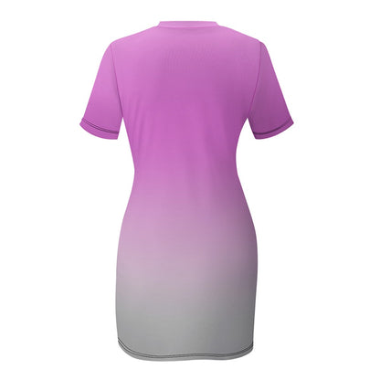 Round Neck Short Sleeve Dress