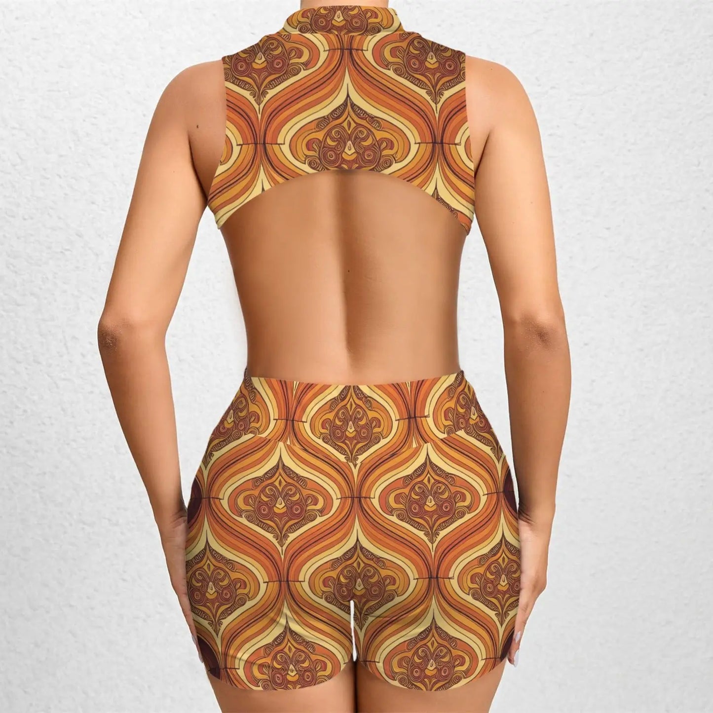 BROWN-MANGO ONE-PIECE