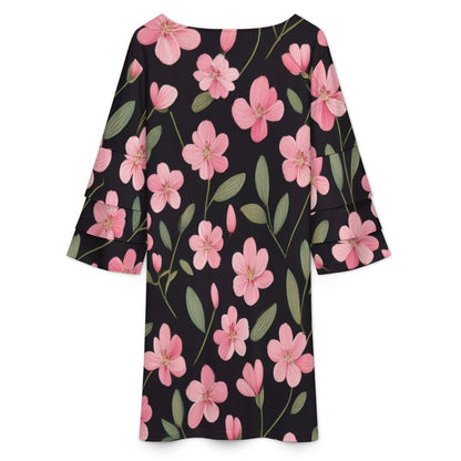 Lotus leaf sleeve dress Inkedjoy