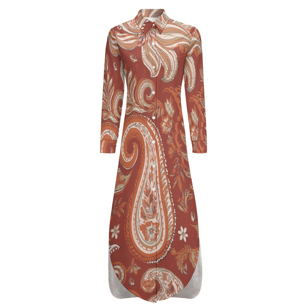 Long Sleeve Shirt Dress Inkedjoy