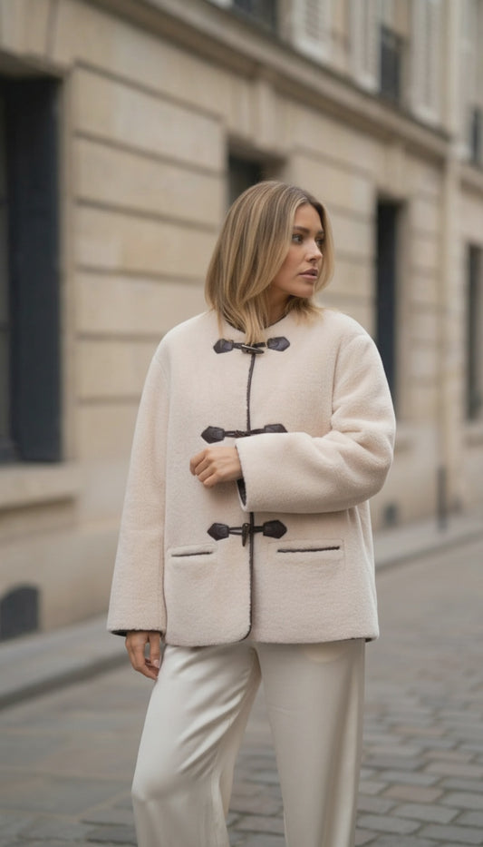 Buckled Fur Jacket